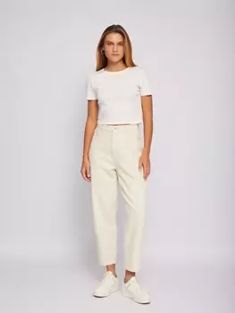 Джинсы силуэта Slouchy из хлопка с высокой талией