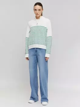 Джинсы силуэта Wide с высокой посадкой