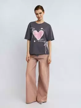 Джинсы силуэта Wide с высокой посадкой