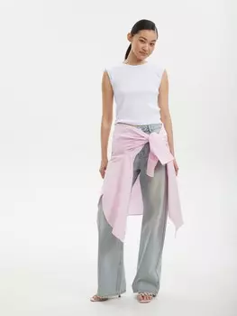 Джинсы силуэта Wide со средней посадкой