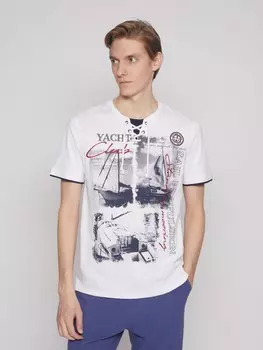 Футболка хенли со шнуровкой