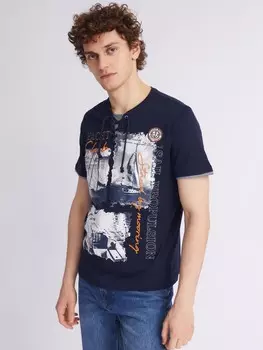 Футболка хенли со шнуровкой