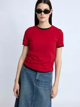 Футболка из хлопка однотонная