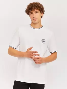 Футболка из хлопка с акцентной отделкой