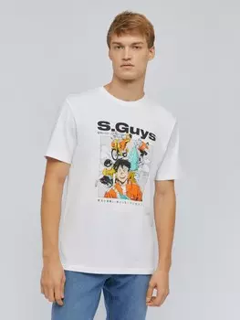 Футболка из хлопка с аниме принтом