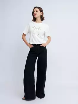 Футболка из хлопка с бантом