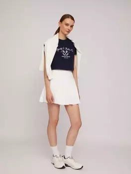 Футболка из хлопка с коротким рукавом и принтом