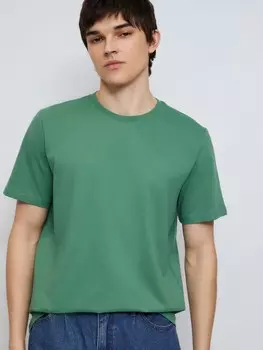 Футболка из хлопка с круглым вырезом