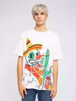 Футболка из хлопка с новогодним принтом