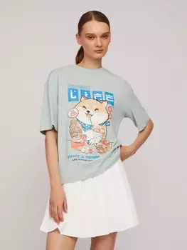 Футболка из хлопка с принтом