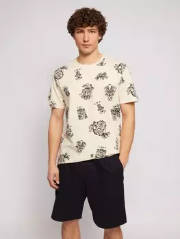 Футболка из хлопка с принтом