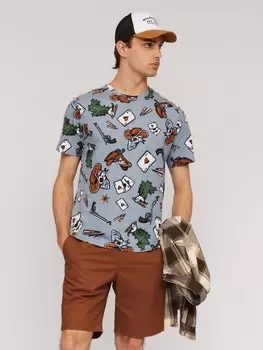 Футболка из хлопка с принтом