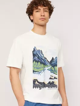 Футболка из хлопка с принтом