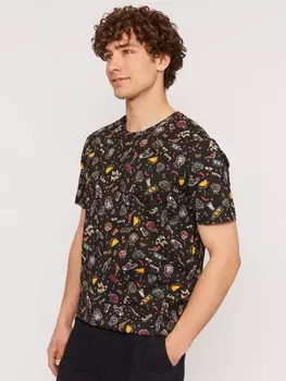 Футболка из хлопка с принтом