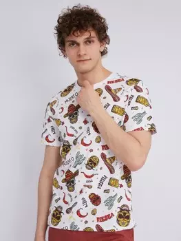 Футболка из хлопка с принтом