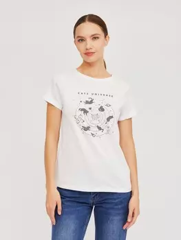 Футболка из хлопка с принтом