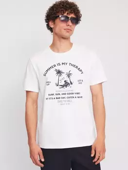 Футболка из хлопка с принтом