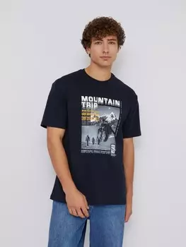 Футболка из хлопка с принтом