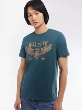 Футболка из хлопка с принтом