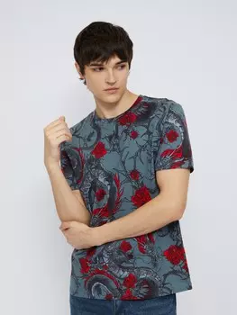 Футболка из хлопка с принтом