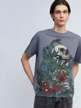 Футболка из хлопка с принтом