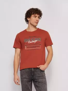 Футболка из хлопка с принтом-надписью