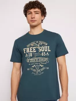 Футболка из хлопка с принтом-надписью