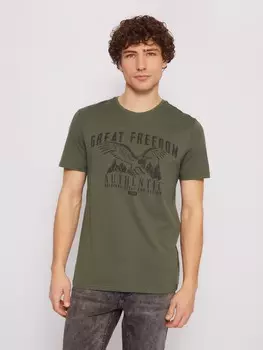 Футболка из хлопка с принтом-надписью