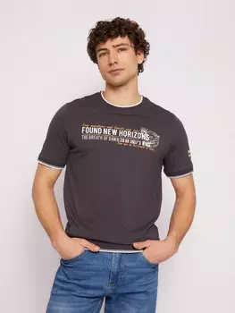 Футболка из хлопка с принтом-надписью