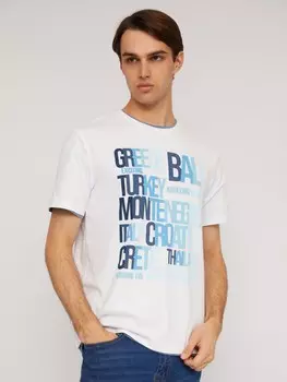 Футболка из хлопка с принтом-надписью