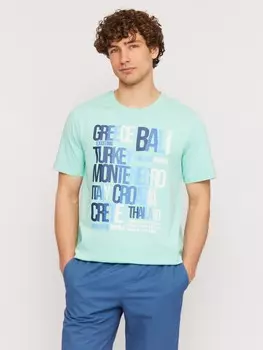 Футболка из хлопка с принтом-надписью