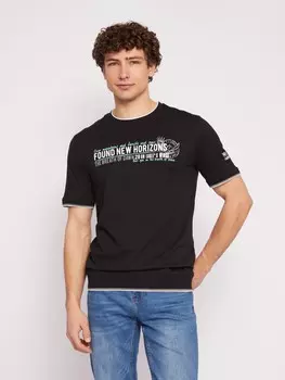 Футболка из хлопка с принтом-надписью