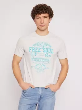 Футболка из хлопка с принтом-надписью