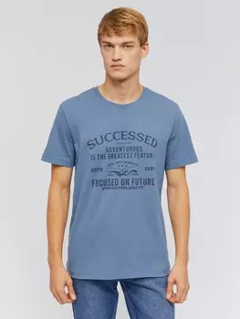 Футболка из хлопка с принтом-надписью