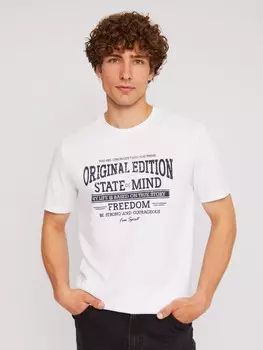 Футболка из хлопка с принтом-надписью