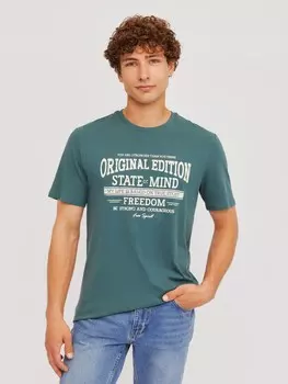 Футболка из хлопка с принтом-надписью