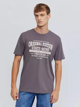 Футболка из хлопка с принтом-надписью