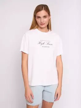 Футболка из хлопка с принтом-надписью