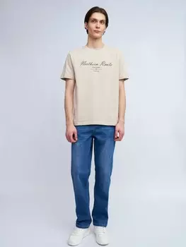 Футболка из хлопка с принтом-надписью