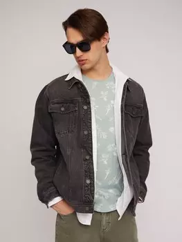 Футболка из хлопка с растительным принтом