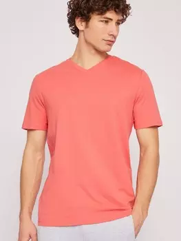 Футболка из хлопка с треугольным вырезом