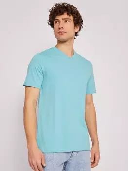 Футболка из хлопка с треугольным вырезом