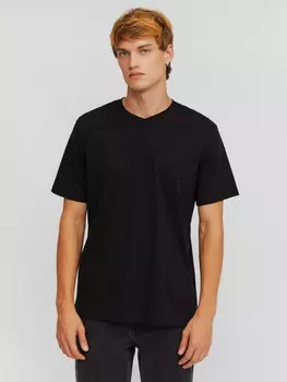 Футболка из хлопка с треугольным вырезом