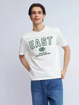 Футболка из плотного трикотажа с принтом-надписью