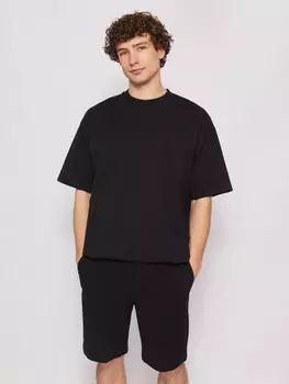 Футболка оверсайз из хлопка с круглым вырезом