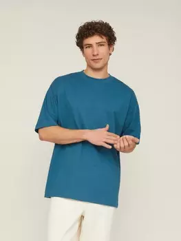 Футболка оверсайз из хлопка с круглым вырезом