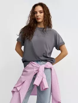 Футболка оверсайз из хлопка с надписью