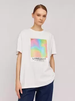 Футболка оверсайз из хлопка с принтом