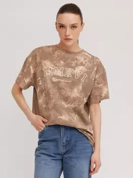 Футболка оверсайз силуэта из хлопка тай-дай