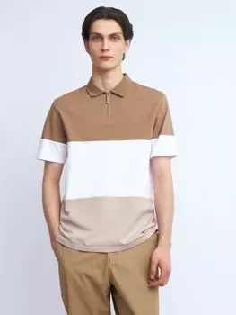 Футболка поло из хлопка на молнии